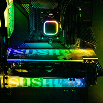 Sushi Perched Geisha RGB GPU Backplate - HeyMoonly - V1Tech