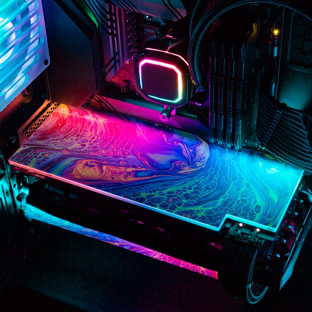 Sweetest Devotion RGB GPU Backplate - Geoglyser - V1Tech