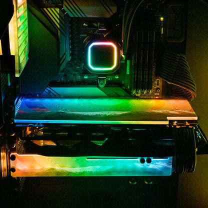 Swimming RGB GPU Backplate - Cajuca Art - V1Tech