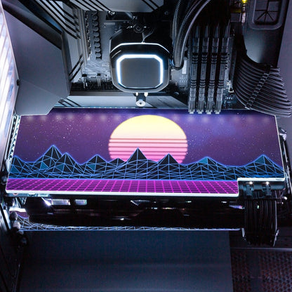 Synthwave Sunset RGB GPU Backplate - V1Tech