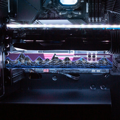 Synthwave Sunset RGB GPU Support Bracket - V1Tech