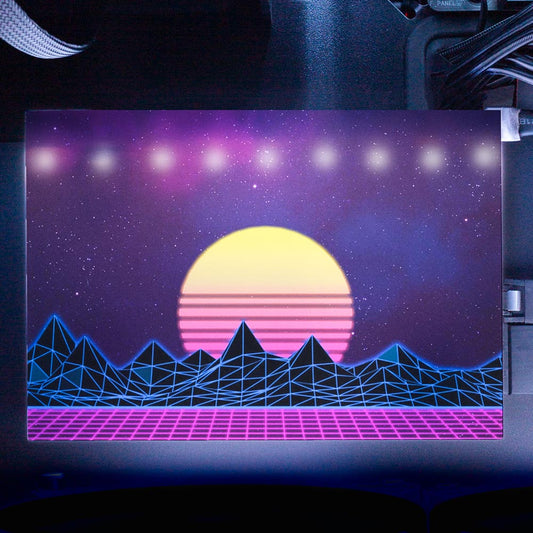 Synthwave Sunset RGB HDD Cover Horizontal - V1Tech