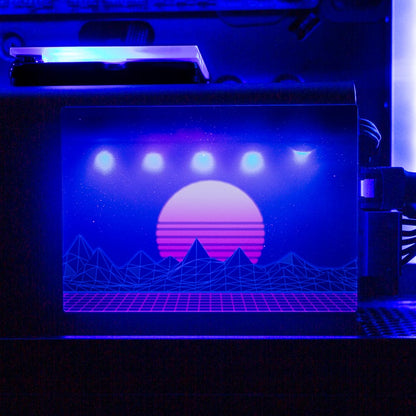 Synthwave Sunset RGB SSD Cover Horizontal - V1Tech