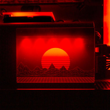 Synthwave Sunset RGB SSD Cover Horizontal - V1Tech