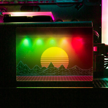 Synthwave Sunset RGB SSD Cover Horizontal - V1Tech