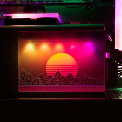 Synthwave Sunset RGB SSD Cover Horizontal - V1Tech