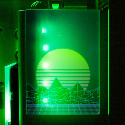 Synthwave Sunset RGB SSD Cover Vertical - V1Tech