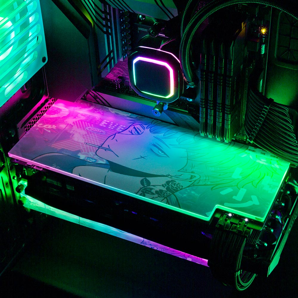 Tatted Up Anime RGB GPU Backplate - YacilArt - V1Tech