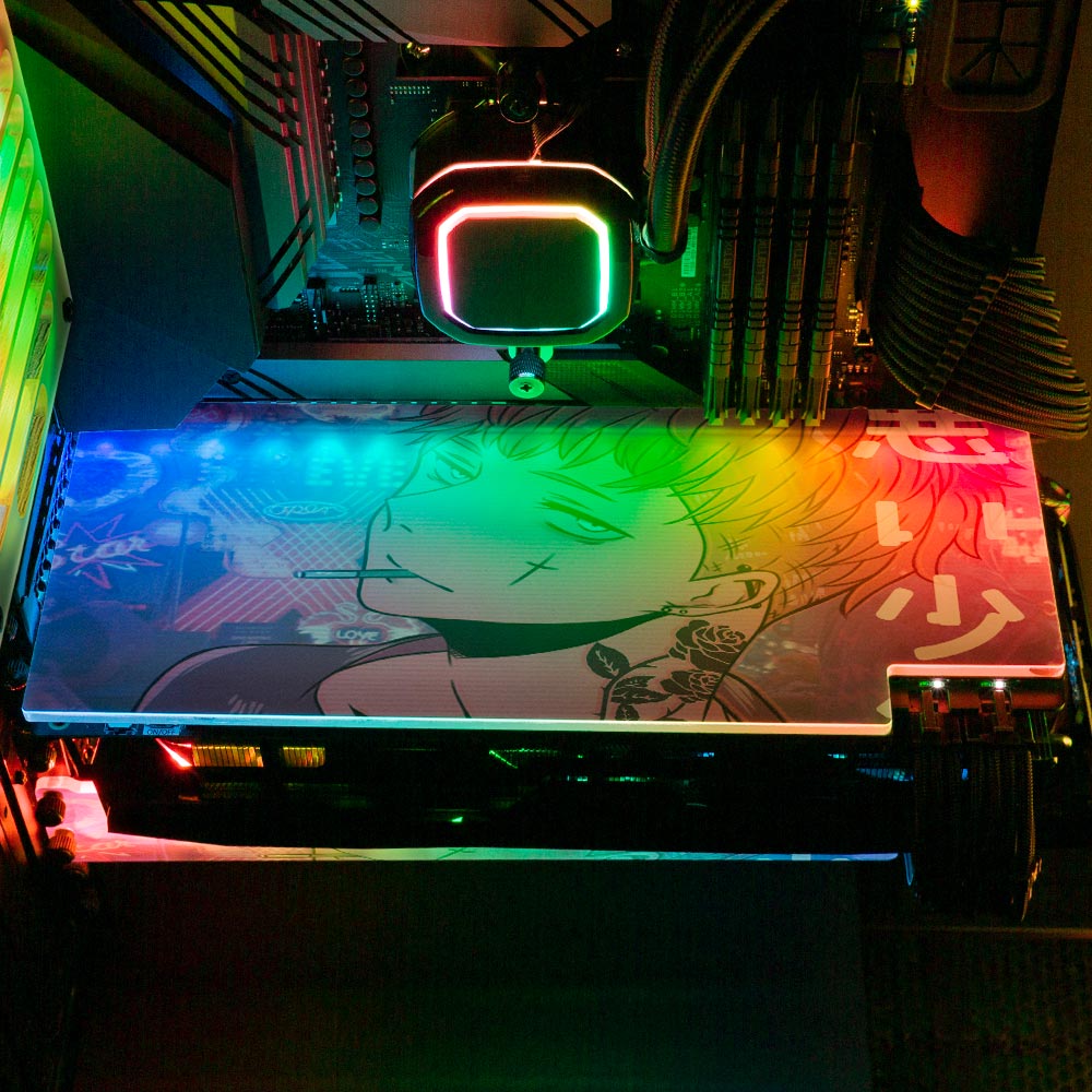 Tatted Up Anime RGB GPU Backplate - YacilArt - V1Tech