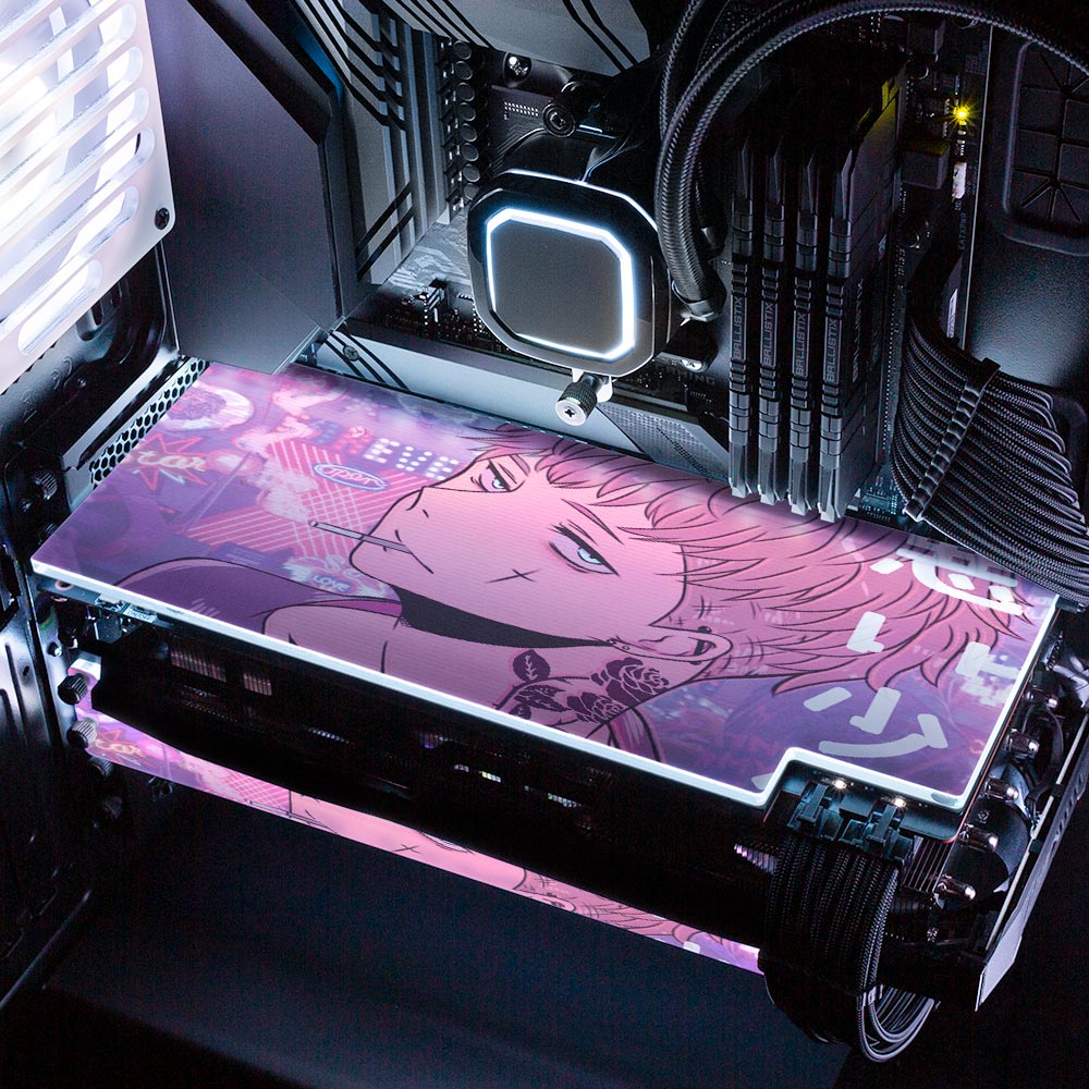 Tatted Up Anime RGB GPU Backplate - YacilArt - V1Tech