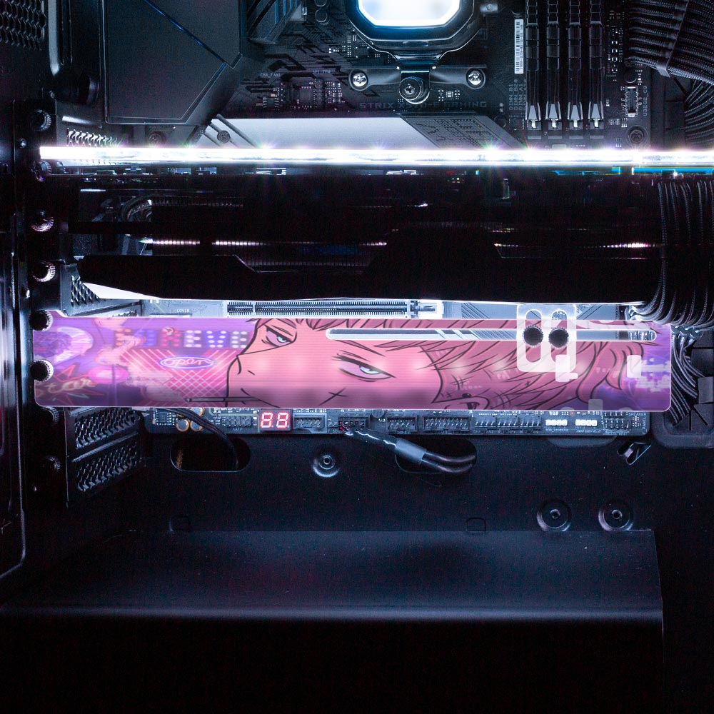 Tatted Up Anime RGB GPU Support Bracket - YacilArt - V1Tech