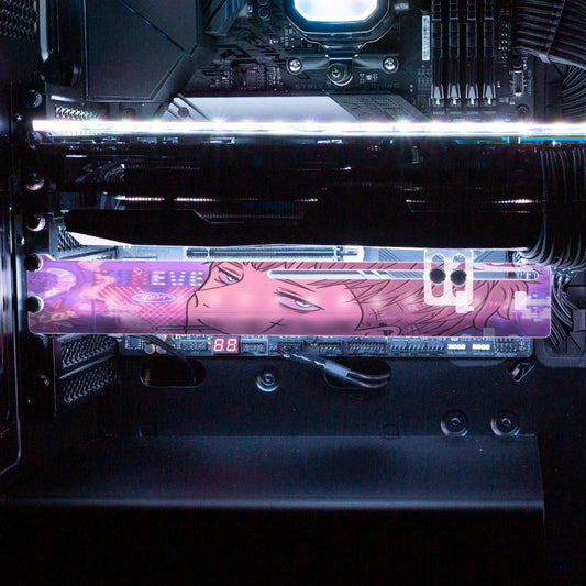 Tatted Up Anime RGB GPU Support Bracket - YacilArt - V1Tech