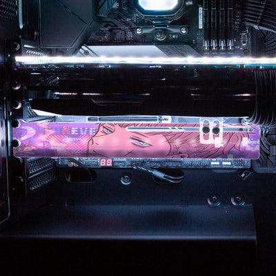 Tatted Up Anime RGB GPU Support Bracket