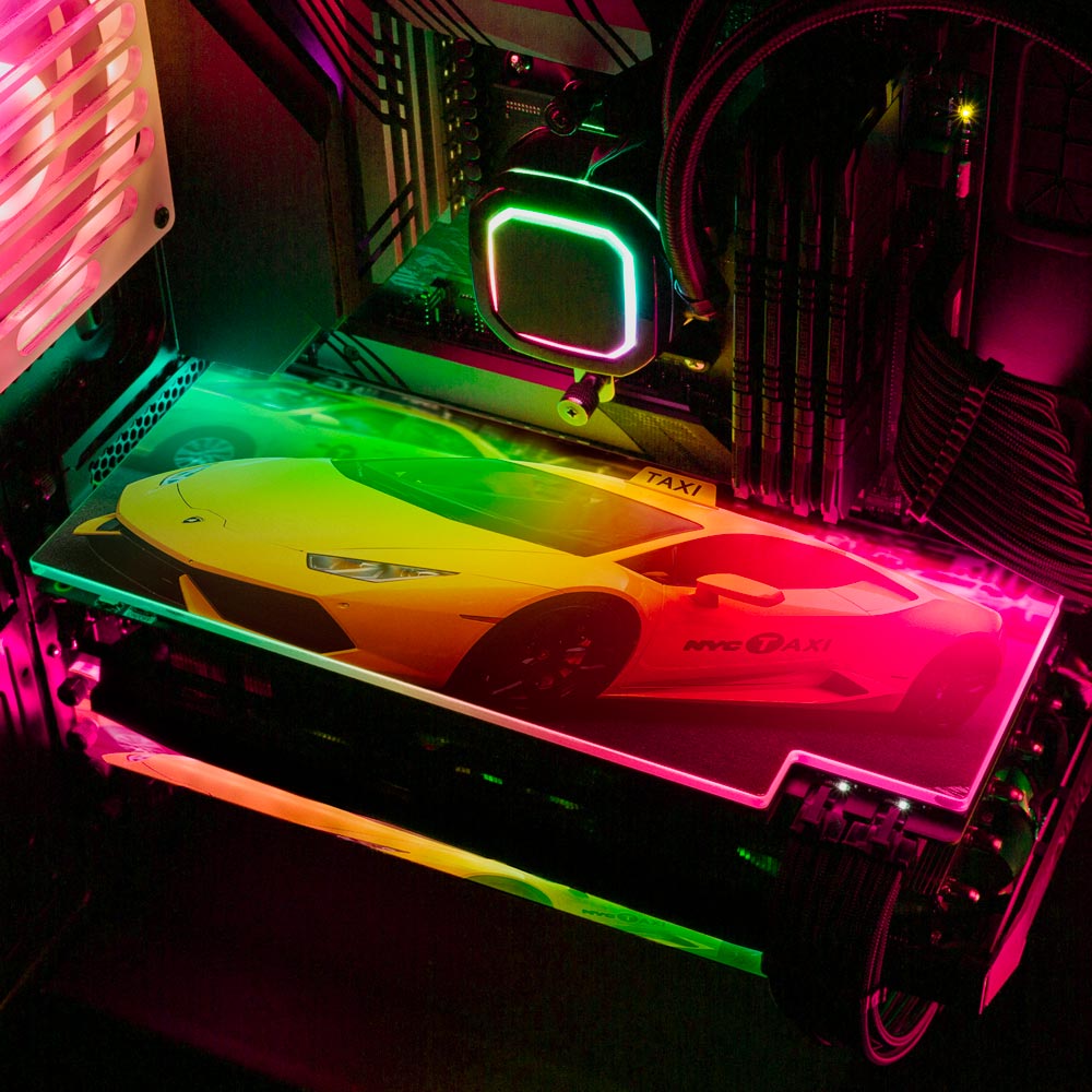 Taxi Lambo RGB GPU Backplate - Nogar007 - V1Tech