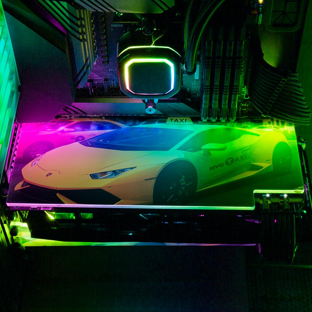 Taxi Lambo RGB GPU Backplate - Nogar007 - V1Tech