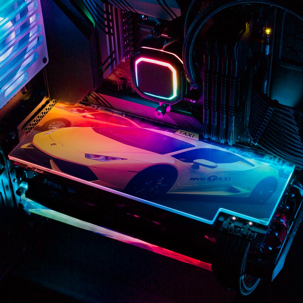 Taxi Lambo RGB GPU Backplate - Nogar007 - V1Tech