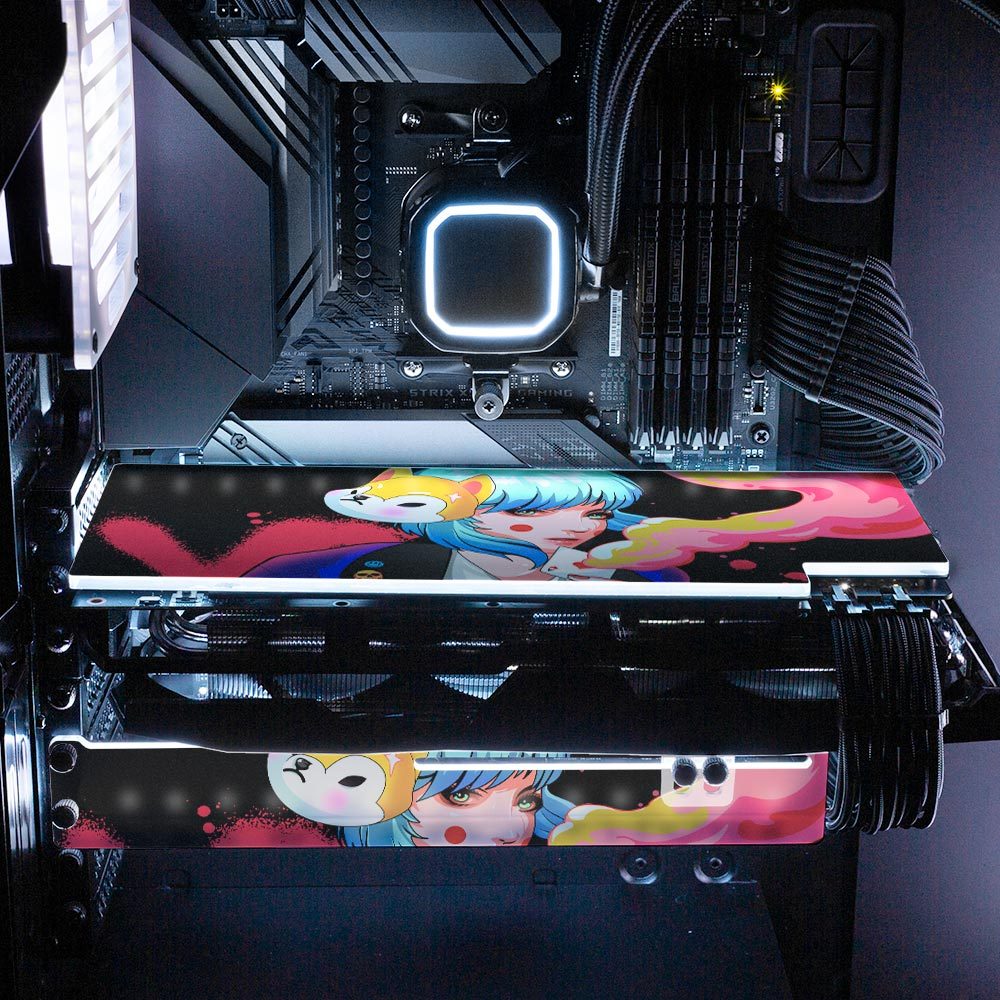 The Ace Girl RGB GPU Backplate - HeyMoonly - V1Tech