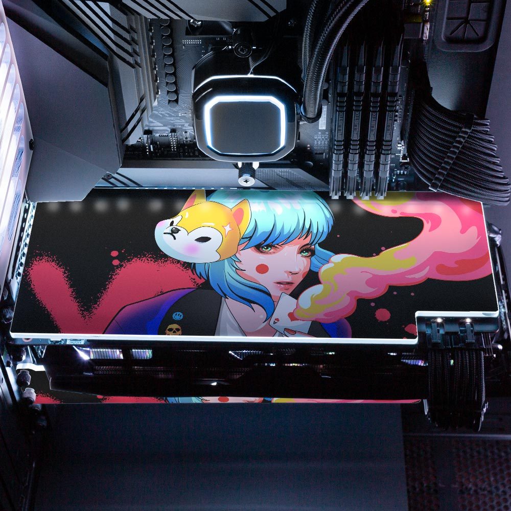 The Ace Girl RGB GPU Backplate - HeyMoonly - V1Tech