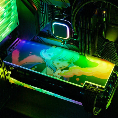 The Ace Girl RGB GPU Backplate - HeyMoonly - V1Tech