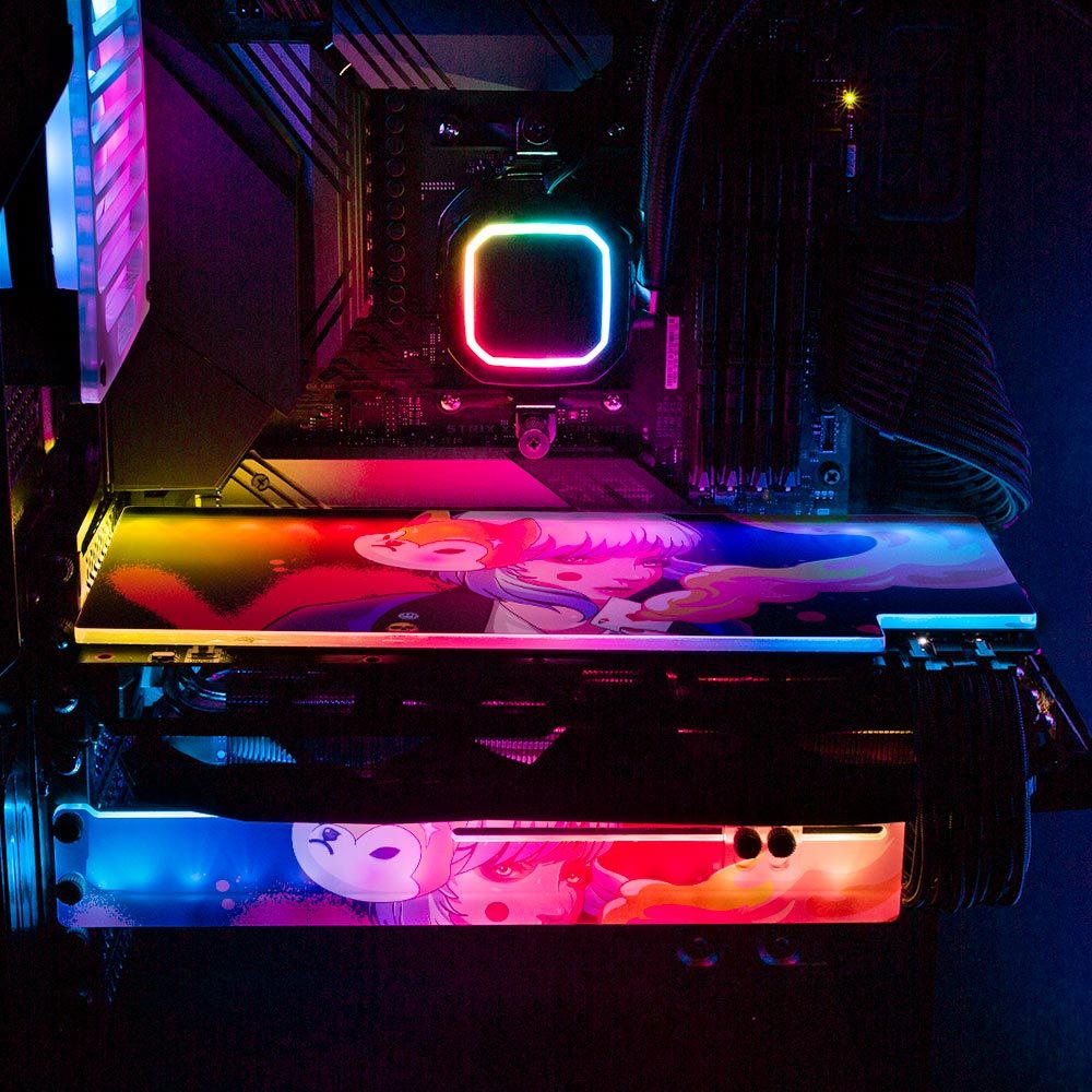 The Ace Girl RGB GPU Support Bracket - HeyMoonly - V1Tech