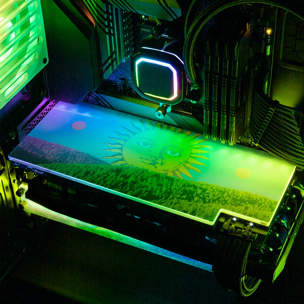 The Awakening of the Sun RGB GPU Backplate - Spectacular.way - V1Tech