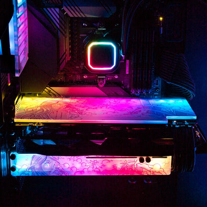 The Crescent Gate RGB GPU Backplate - Piumeli - V1Tech