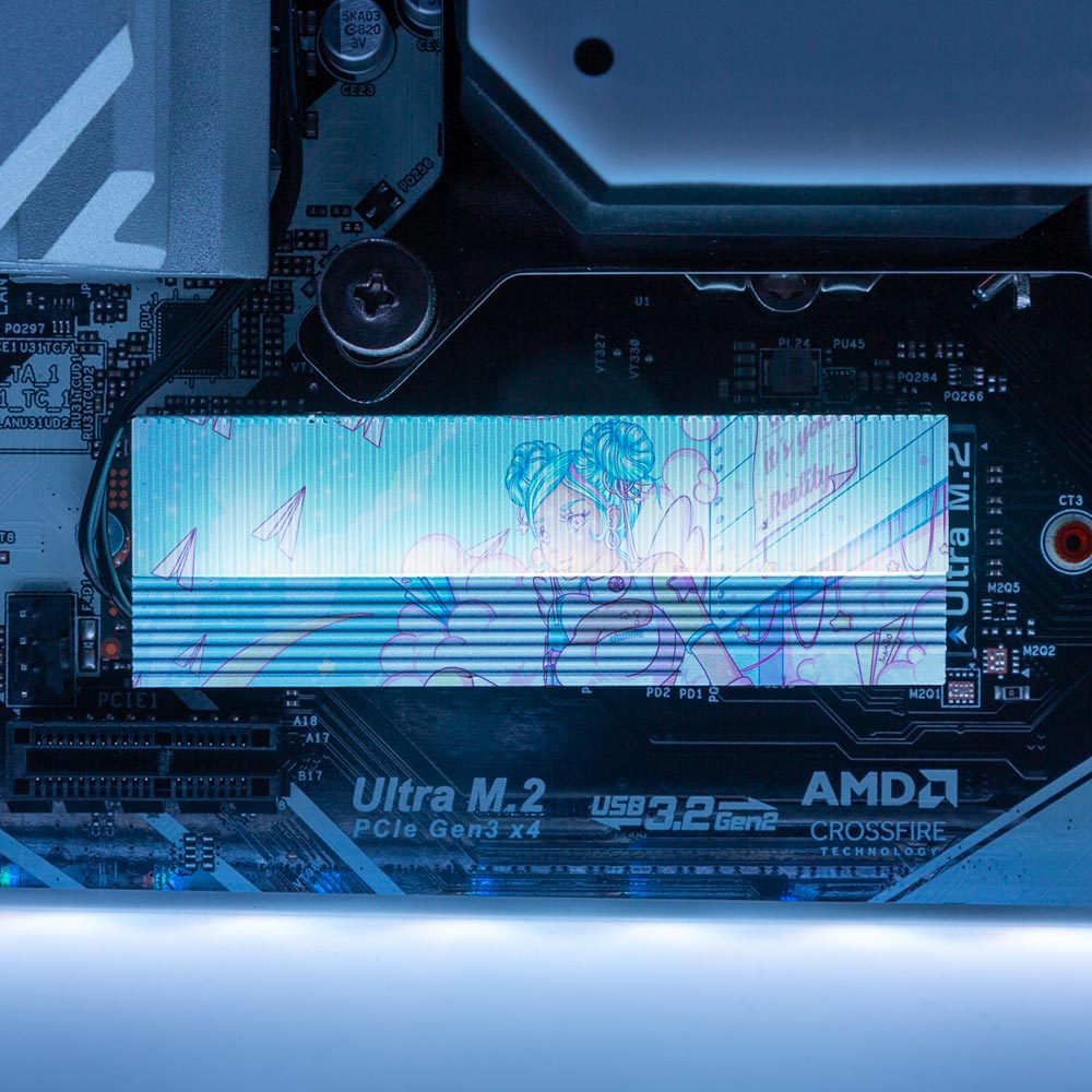 The Dreamer M.2 Heatsink Cover with ARGB Lighting - Piumeli - V1Tech