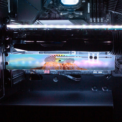 The Eye That Sees Everything RGB GPU Support Bracket