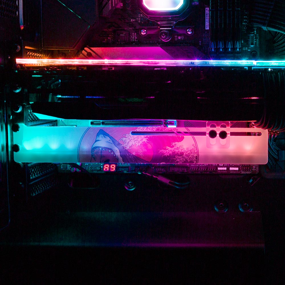 The Great Shark RGB GPU Support Bracket - Fanfreak - V1Tech