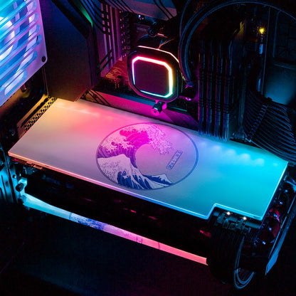 The Great Wave RGB GPU Backplate - Fanfreak - V1Tech