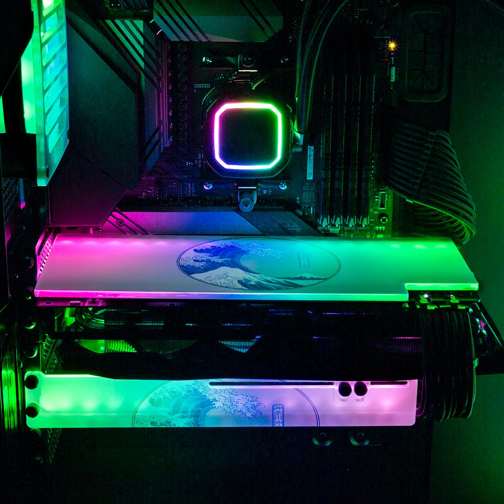 The Great Wave RGB GPU Backplate - Fanfreak - V1Tech