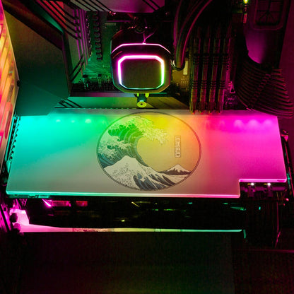 The Great Wave RGB GPU Backplate - Fanfreak - V1Tech