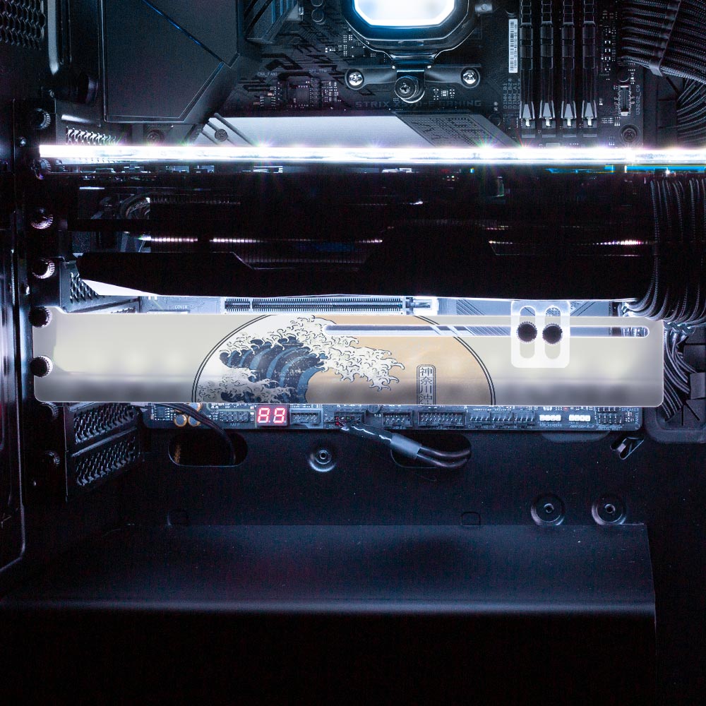 The Great Wave RGB GPU Support Bracket - Fanfreak - V1Tech