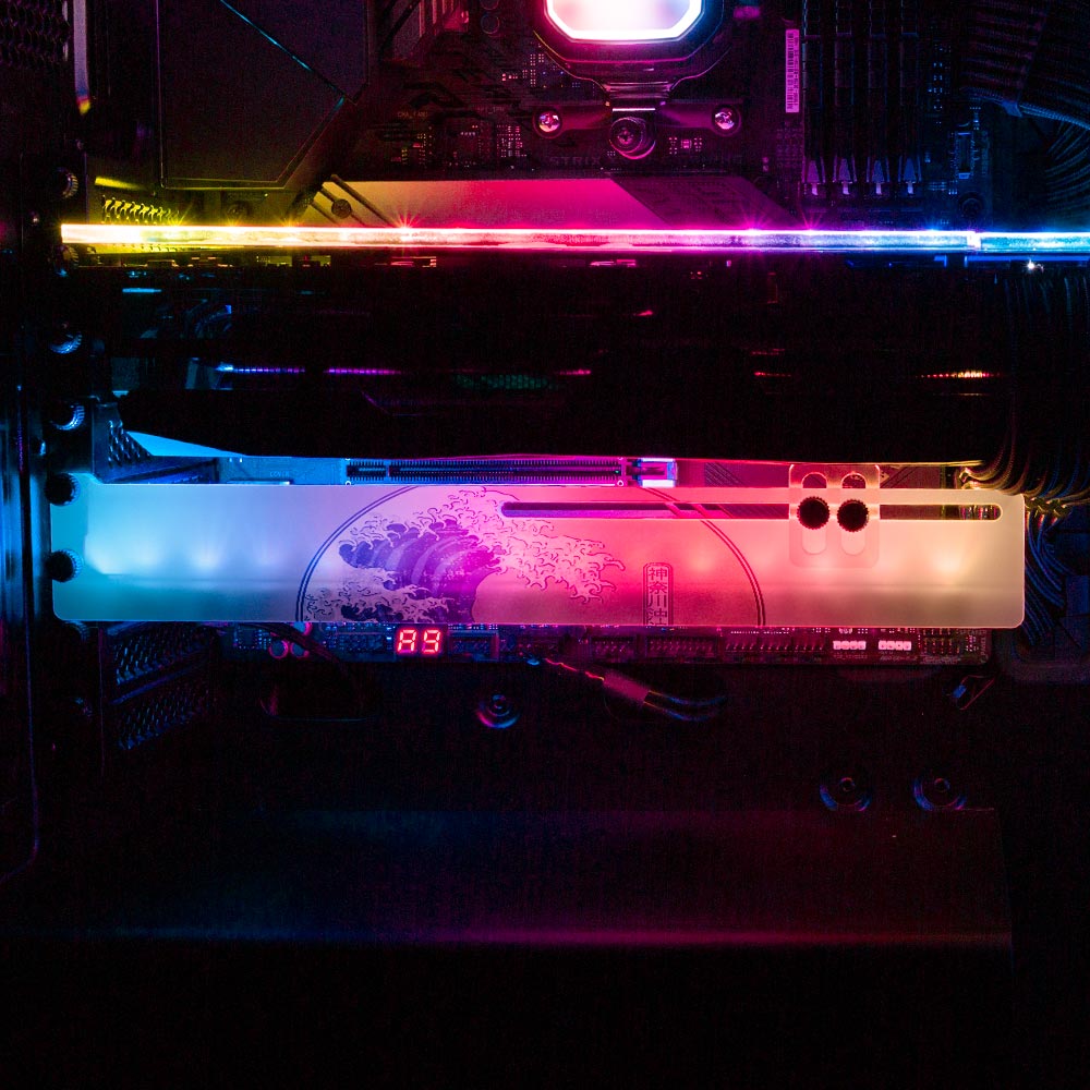 The Great Wave RGB GPU Support Bracket - Fanfreak - V1Tech