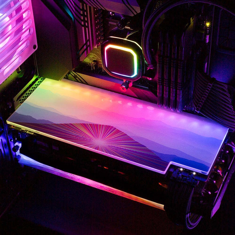 The Holy Mountain RGB GPU Backplate - Cajuca Art - V1Tech