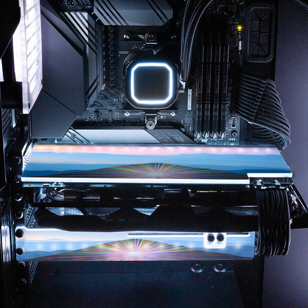 The Holy Mountain RGB GPU Backplate - Cajuca Art - V1Tech