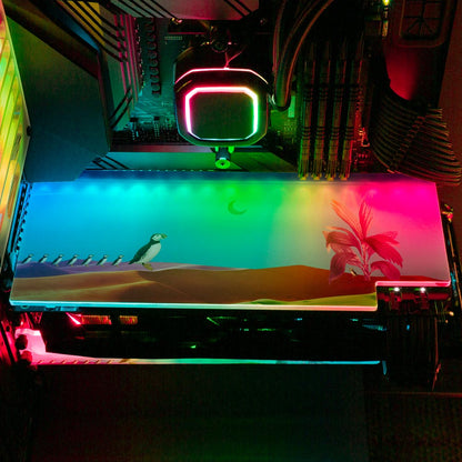 The Lost Penguin RGB GPU Backplate - Spectacular.way - V1Tech