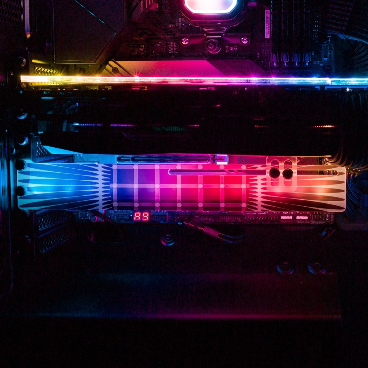 The Mandela Effect RGB GPU Support Bracket - Tankuss - V1Tech