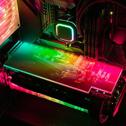 The Night Rider RGB GPU Backplate - Seamless - V1Tech