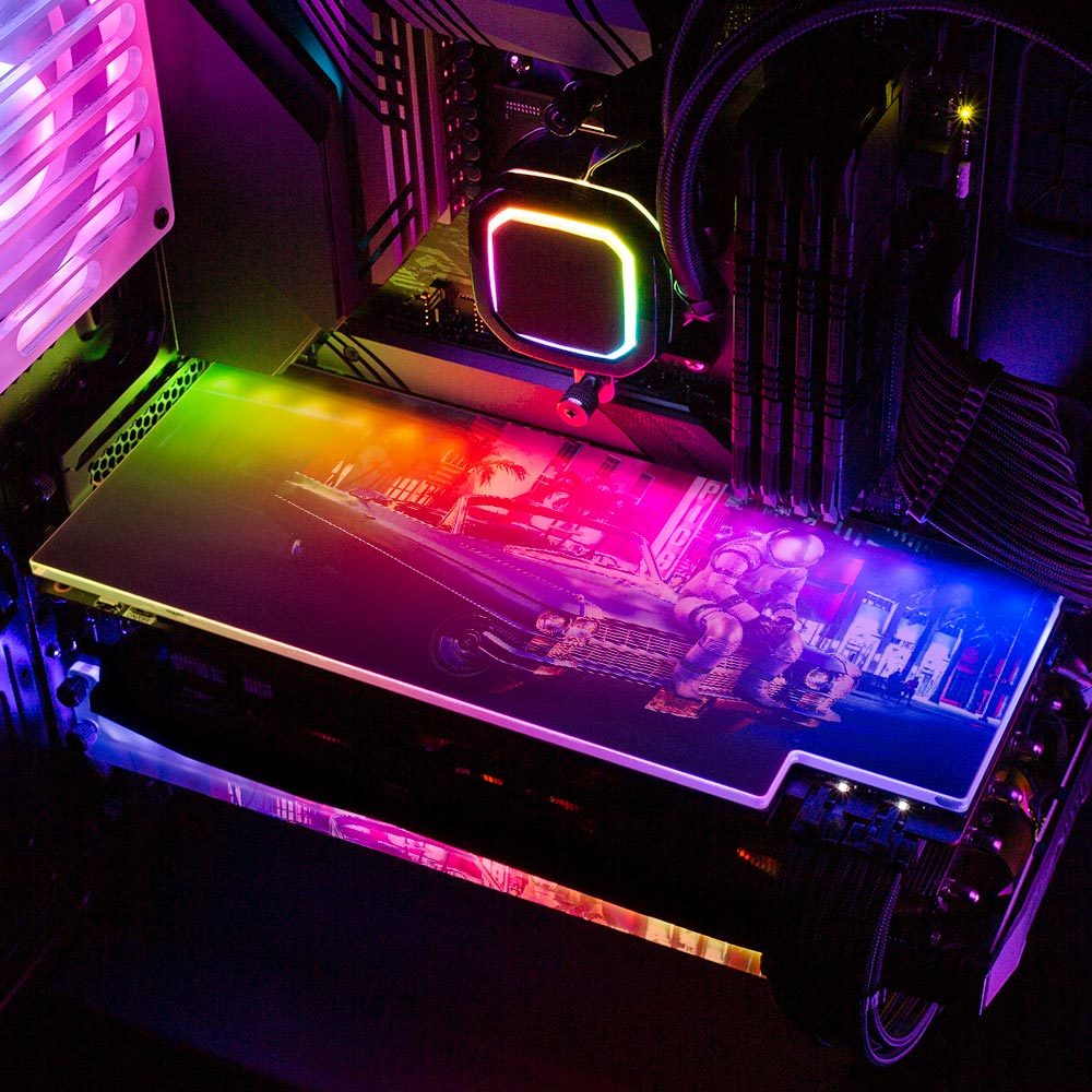 The Night Rider RGB GPU Backplate - Seamless - V1Tech