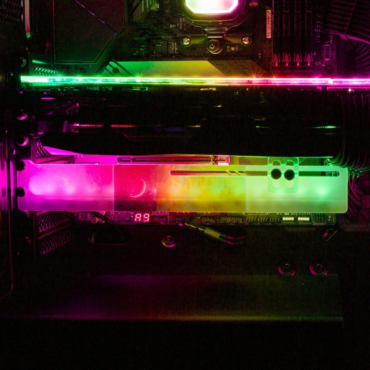 The Nights Door RGB GPU Support Bracket - Perphotal - V1Tech