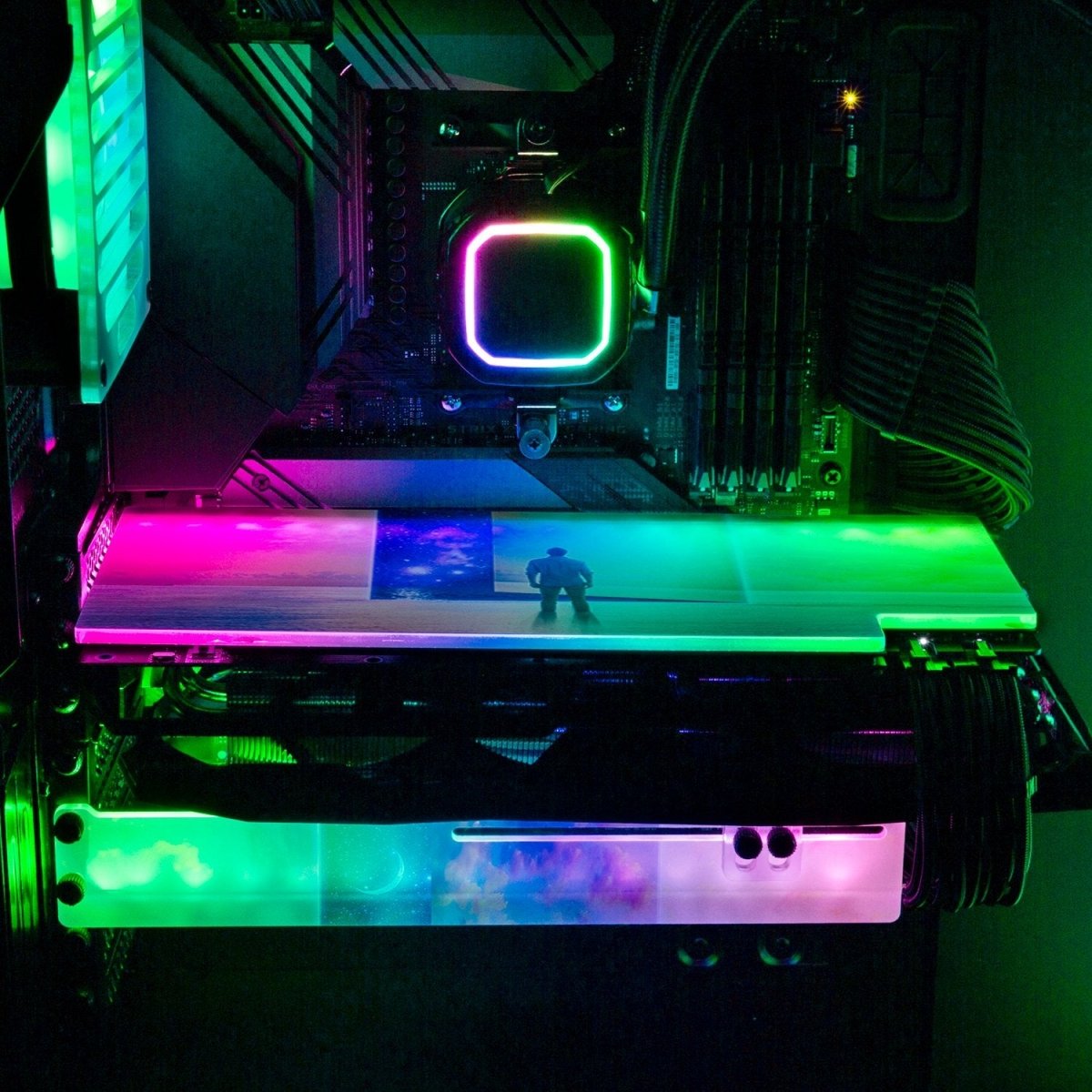 The Nights Door RGB GPU Support Bracket - Perphotal - V1Tech