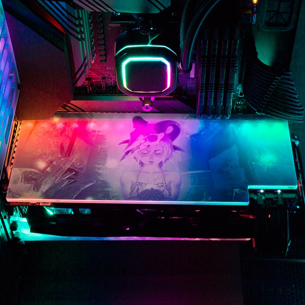 The Shepherdess Rebirth RGB GPU Backplate - Ghost Data - V1Tech