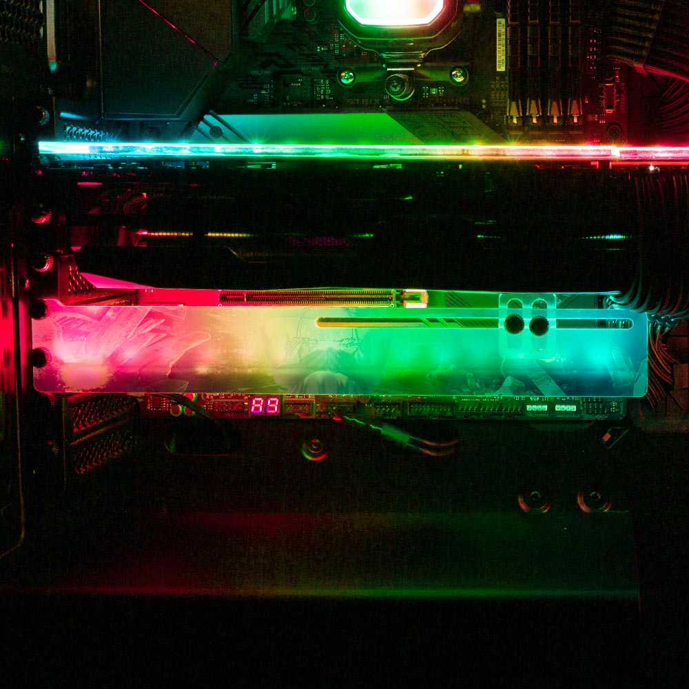 The Shepherdess Rebirth RGB GPU Support Bracket - Ghost Data - V1Tech