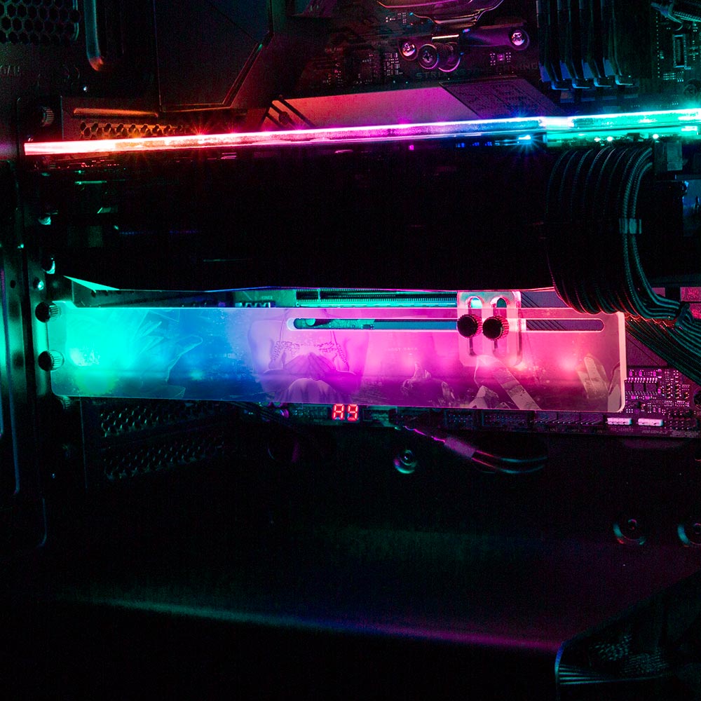 The Shepherdess Rebirth RGB GPU Support Bracket - Ghost Data - V1Tech