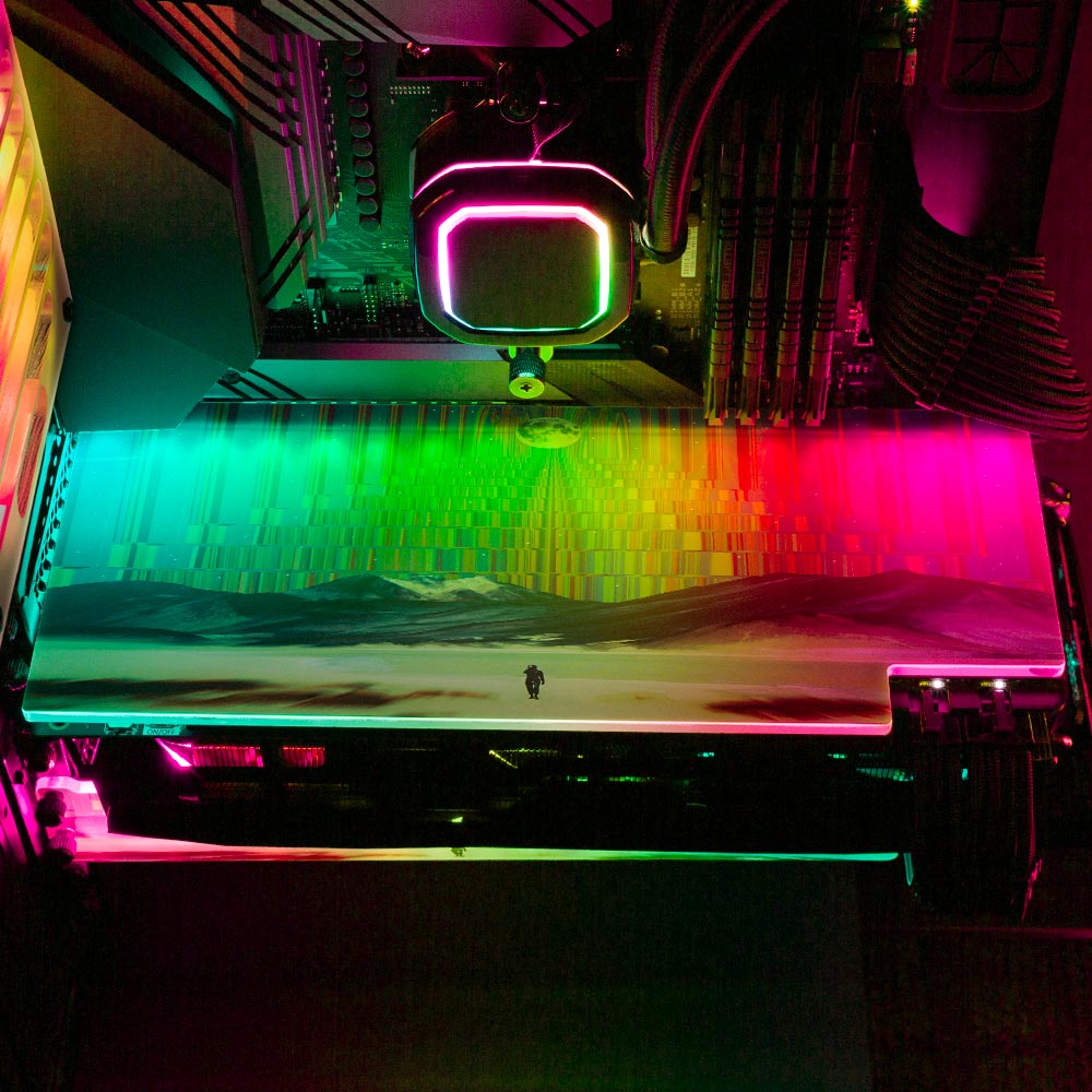 The Ultimate Experience RGB GPU Backplate - Cajuca Art - V1Tech