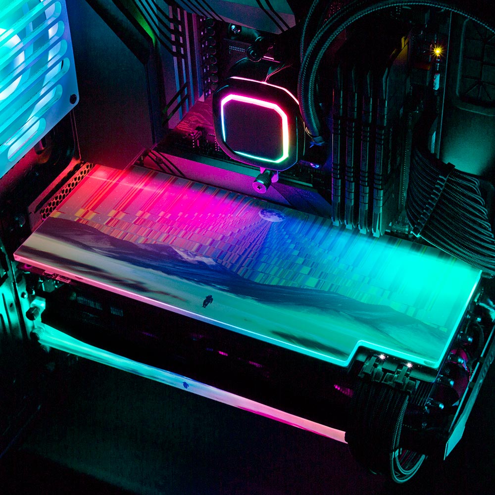 The Ultimate Experience RGB GPU Backplate - Cajuca Art - V1Tech