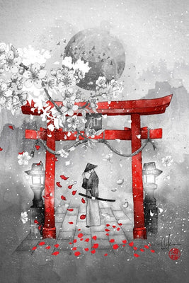 Torii Samurai Plexi Glass Wall Art