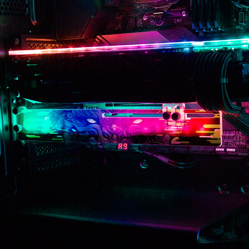 Toxic Wolf RGB GPU Support Bracket - Daniele Caruso - V1Tech