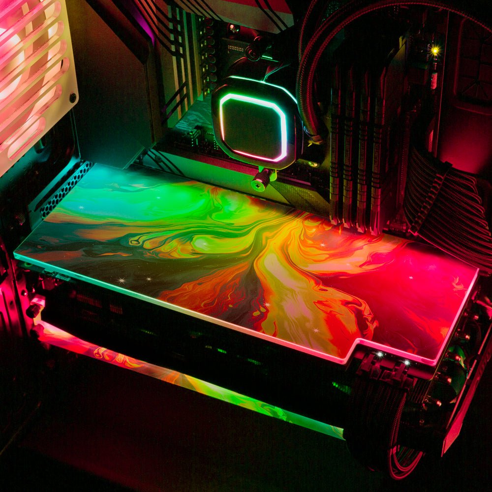 Twin Flame RGB GPU Backplate - Maalavidaa - V1Tech